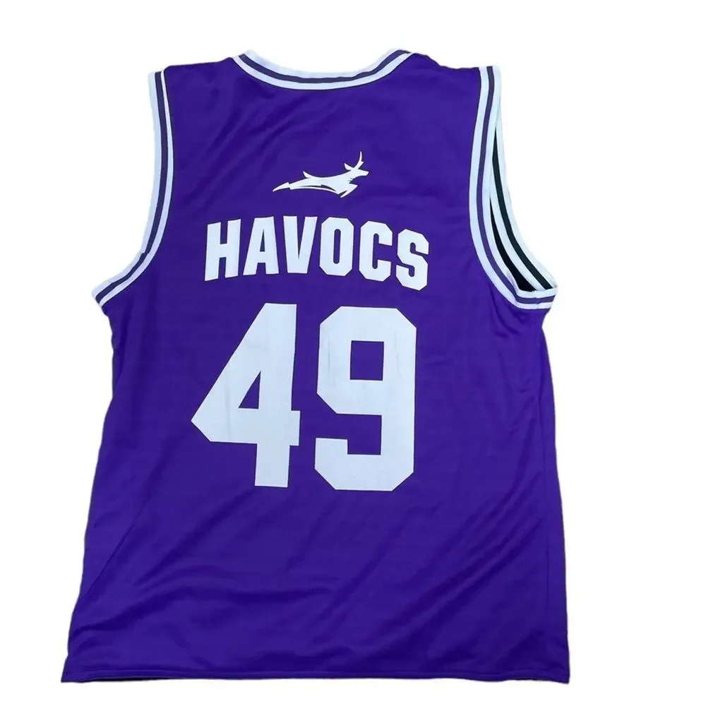 GCU Basketball Team Jersey Men L Reversible Havoc #49 Sleeveless Black Purple